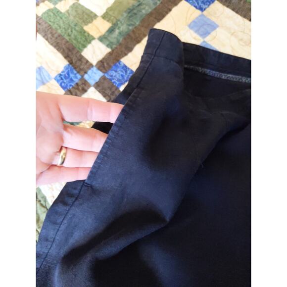 J.Jill Women's 16P Black 100% Linen Wide Leg Pants Zipper Closure Petite - Picture 5 of 8